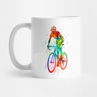 watercolor cycling triathlon Mug